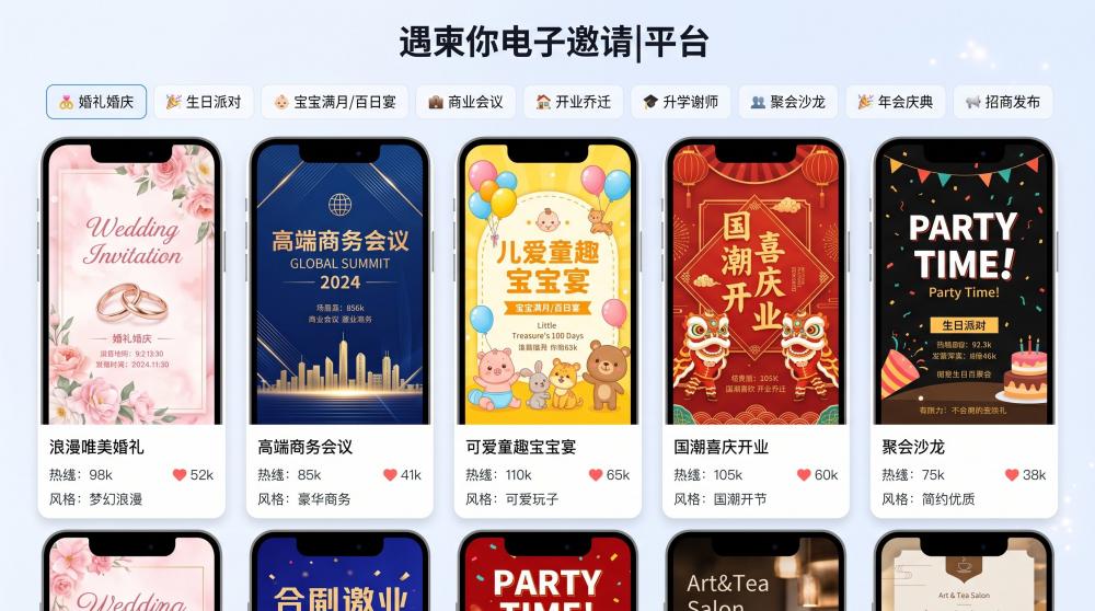 零设计基础也能做！招商电子邀请函在线制作，高效又省心
